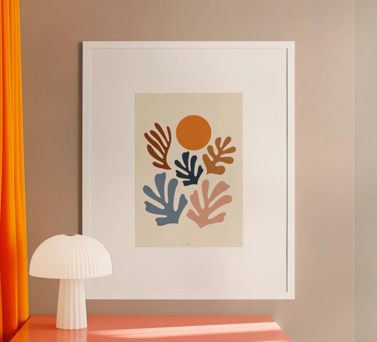 Henri Matisse - Foglia poster con telaio in alluminio da DODOLAN STORE