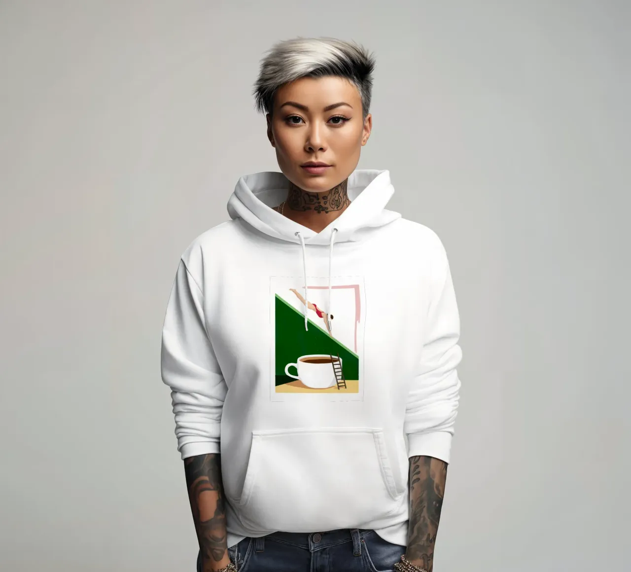 Immersione nella caffeina Surrealismo felpa con cappuccio da Bring Haven
