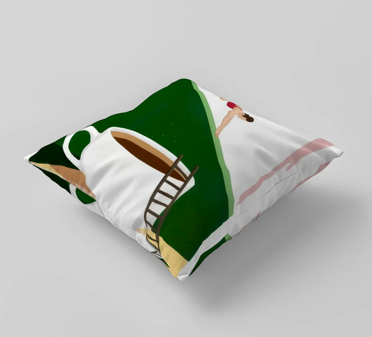 Immersione nella caffeina Surrealismo cuscino da Bring Haven