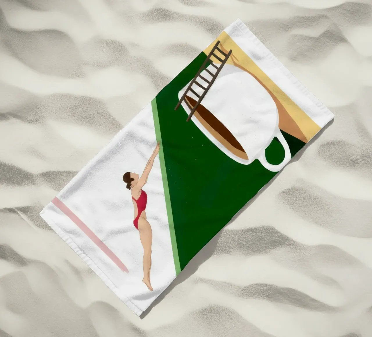 Immersione nella caffeina Surrealismo telo mare da Bring Haven
