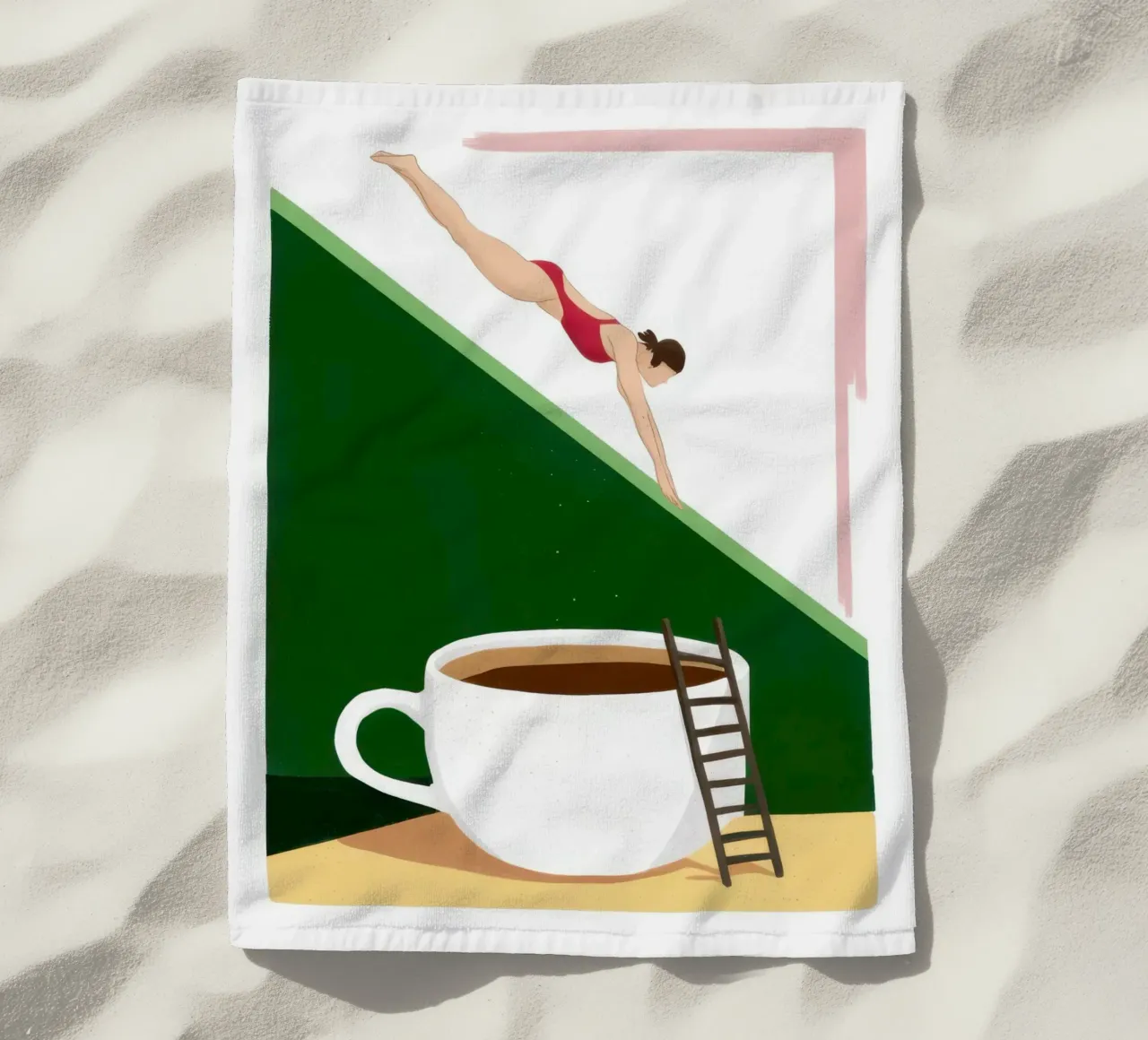 Immersione nella caffeina Surrealismo telo mare da Bring Haven
