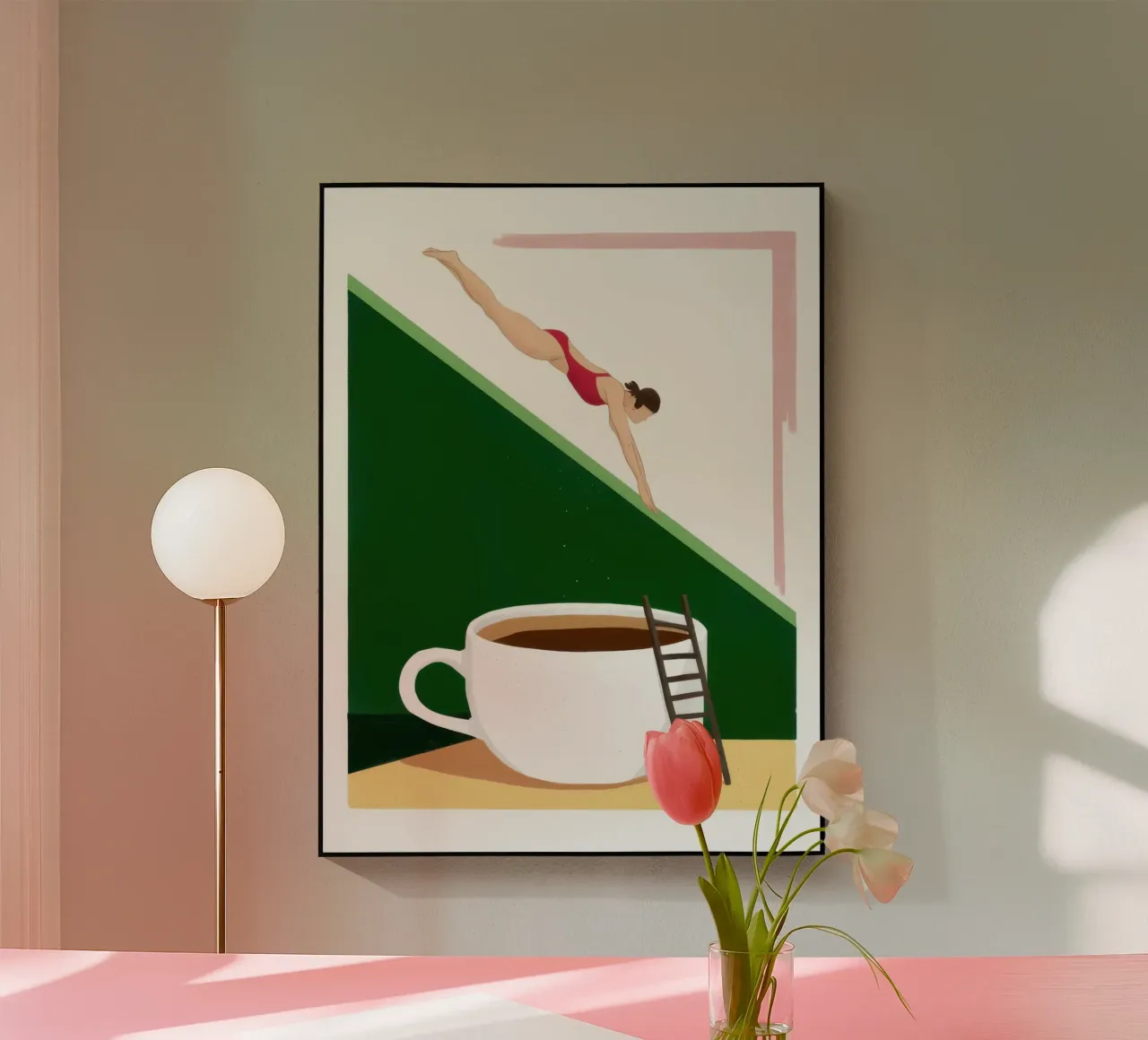 Immersione nella caffeina Surrealismo plexiglass da Bring Haven