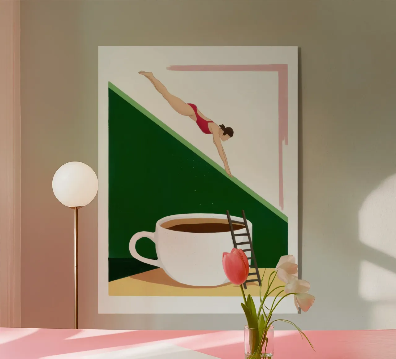 Immersione nella caffeina Surrealismo plexiglass da Bring Haven