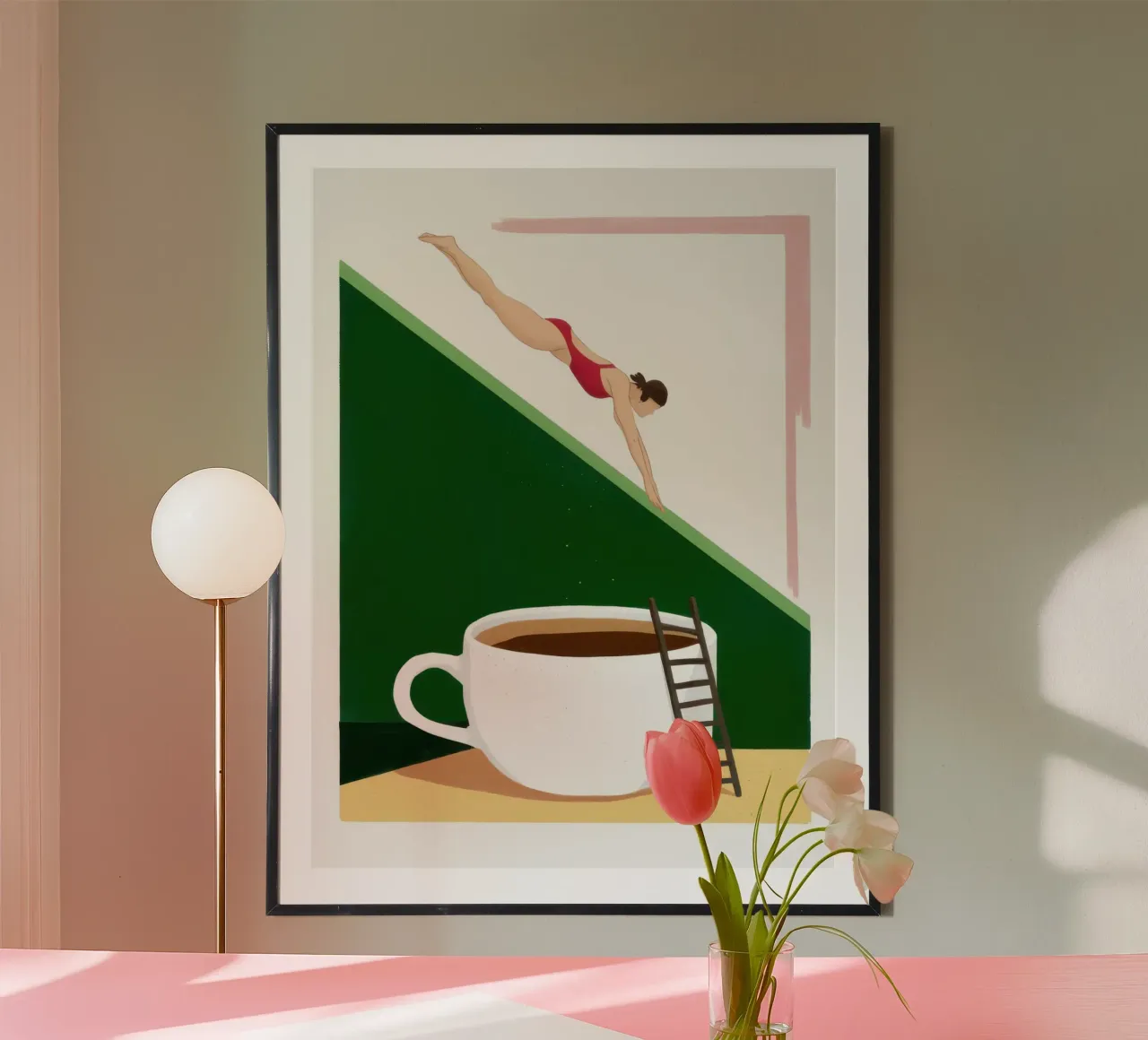 Immersione nella caffeina Surrealismo carta hahnemühle da Bring Haven
