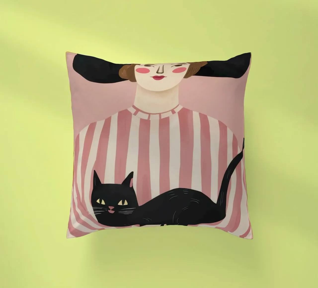 Gatto Noir Muse cuscino da Bring Haven