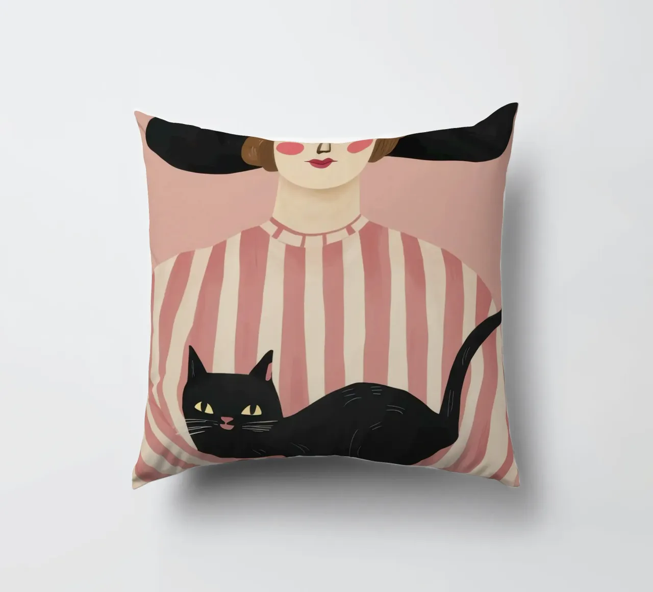 Gatto Noir Muse cuscino da Bring Haven
