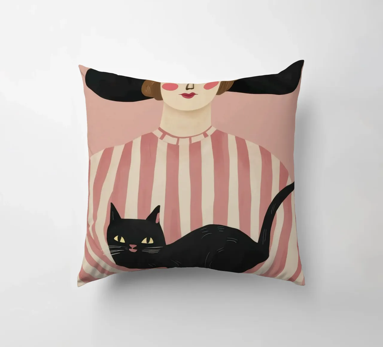 Gatto Noir Muse cuscino da Bring Haven