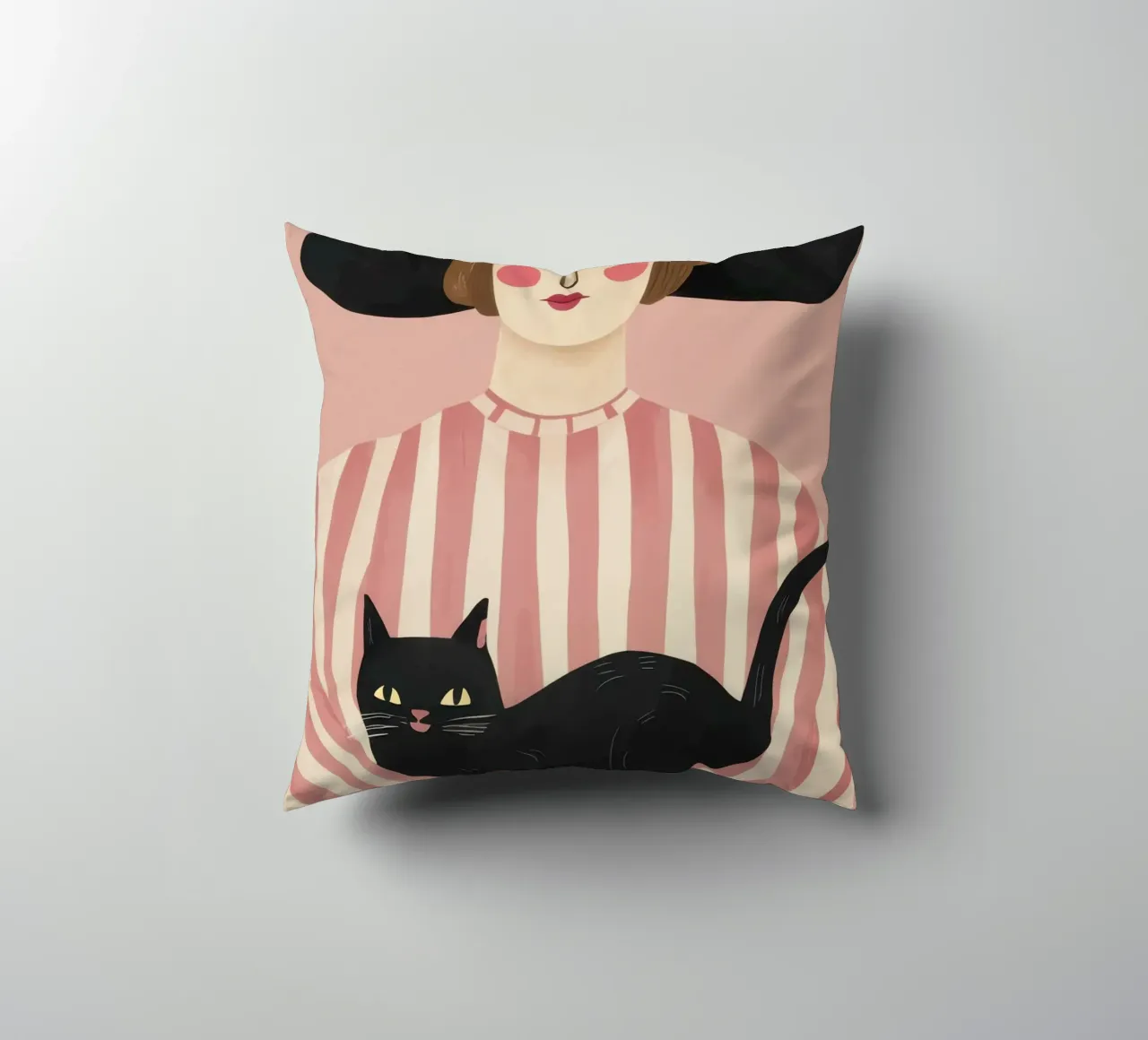 Gatto Noir Muse cuscino da Bring Haven