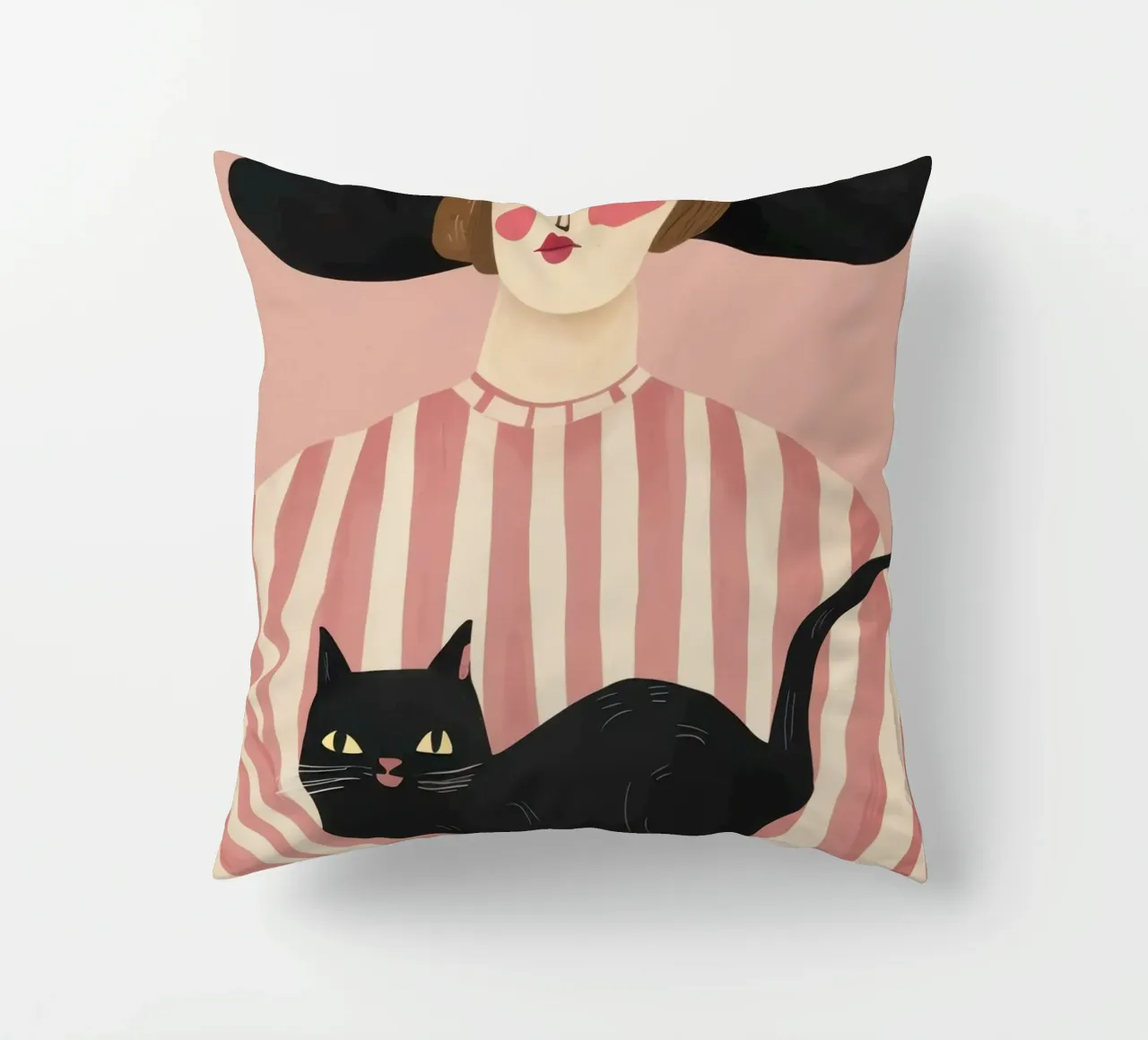 Gatto Noir Muse cuscino da Bring Haven