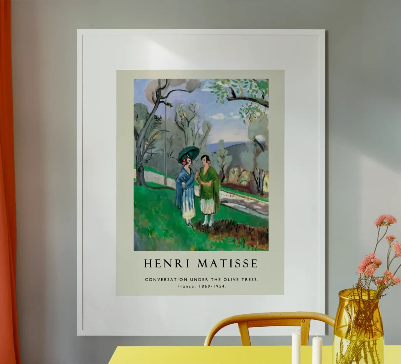 Henri Matisse - Umbrella Woman poster con telaio in alluminio da DODOLAN STORE