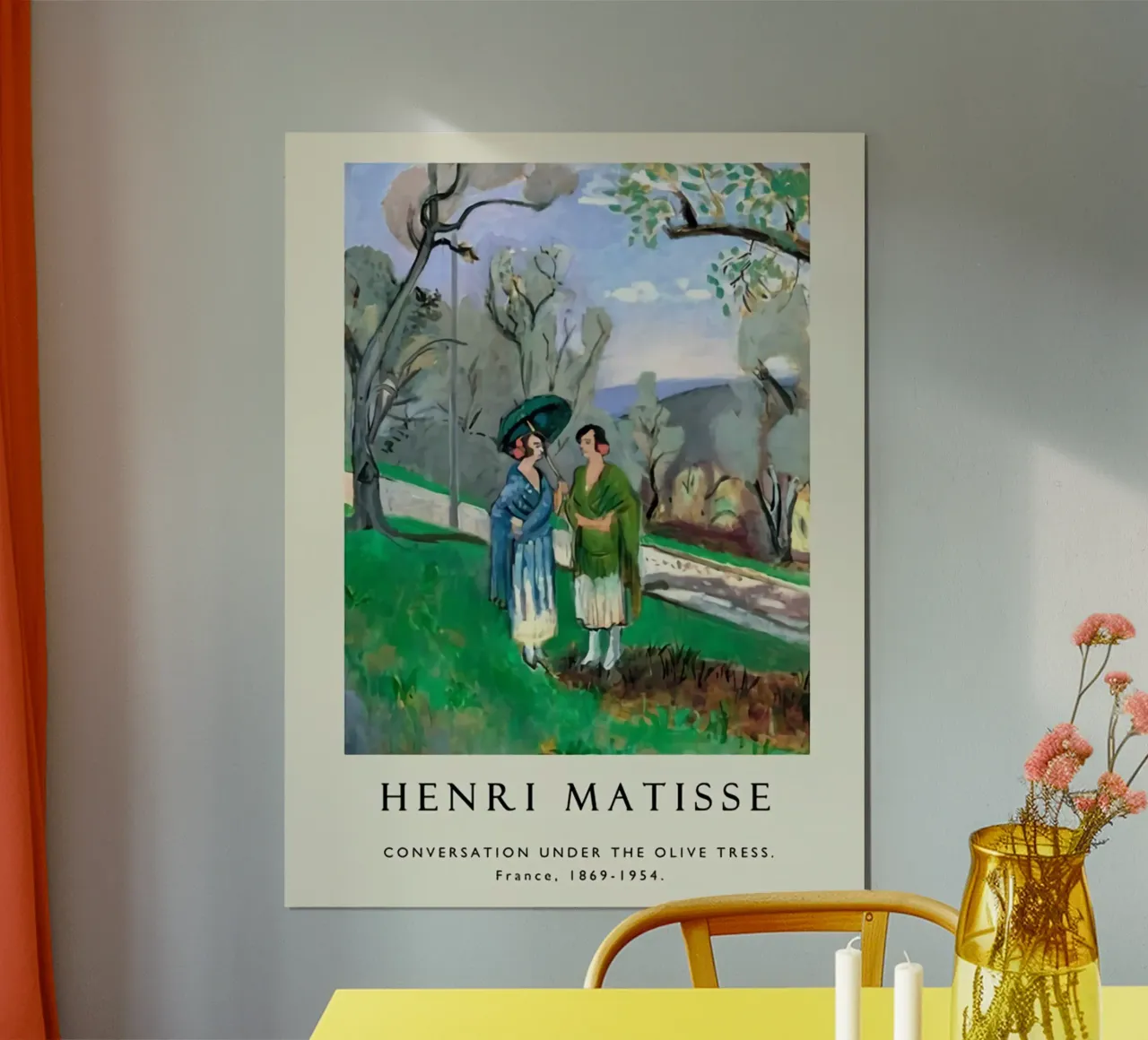Henri Matisse - Umbrella Woman poster con telaio in alluminio da DODOLAN STORE