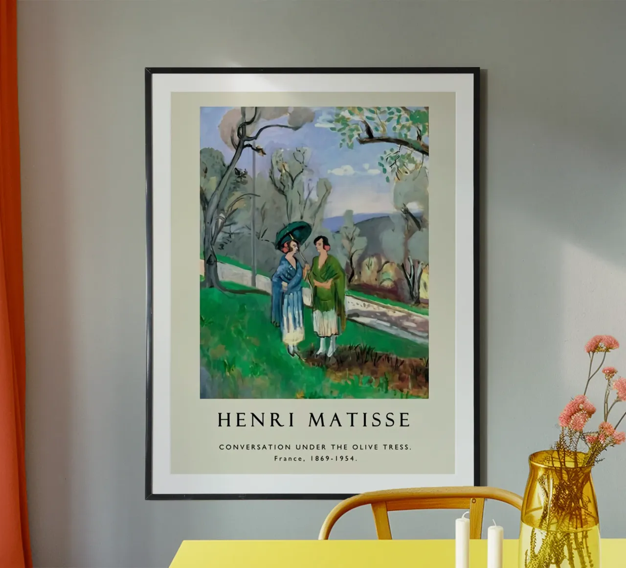 Henri Matisse - Umbrella Woman poster con telaio in alluminio da DODOLAN STORE