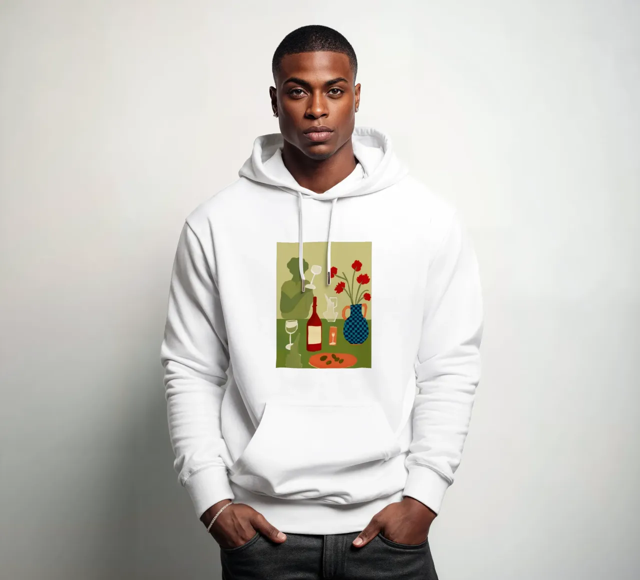 Abstract Poppy Rendezvous hoodie by Bring Haven