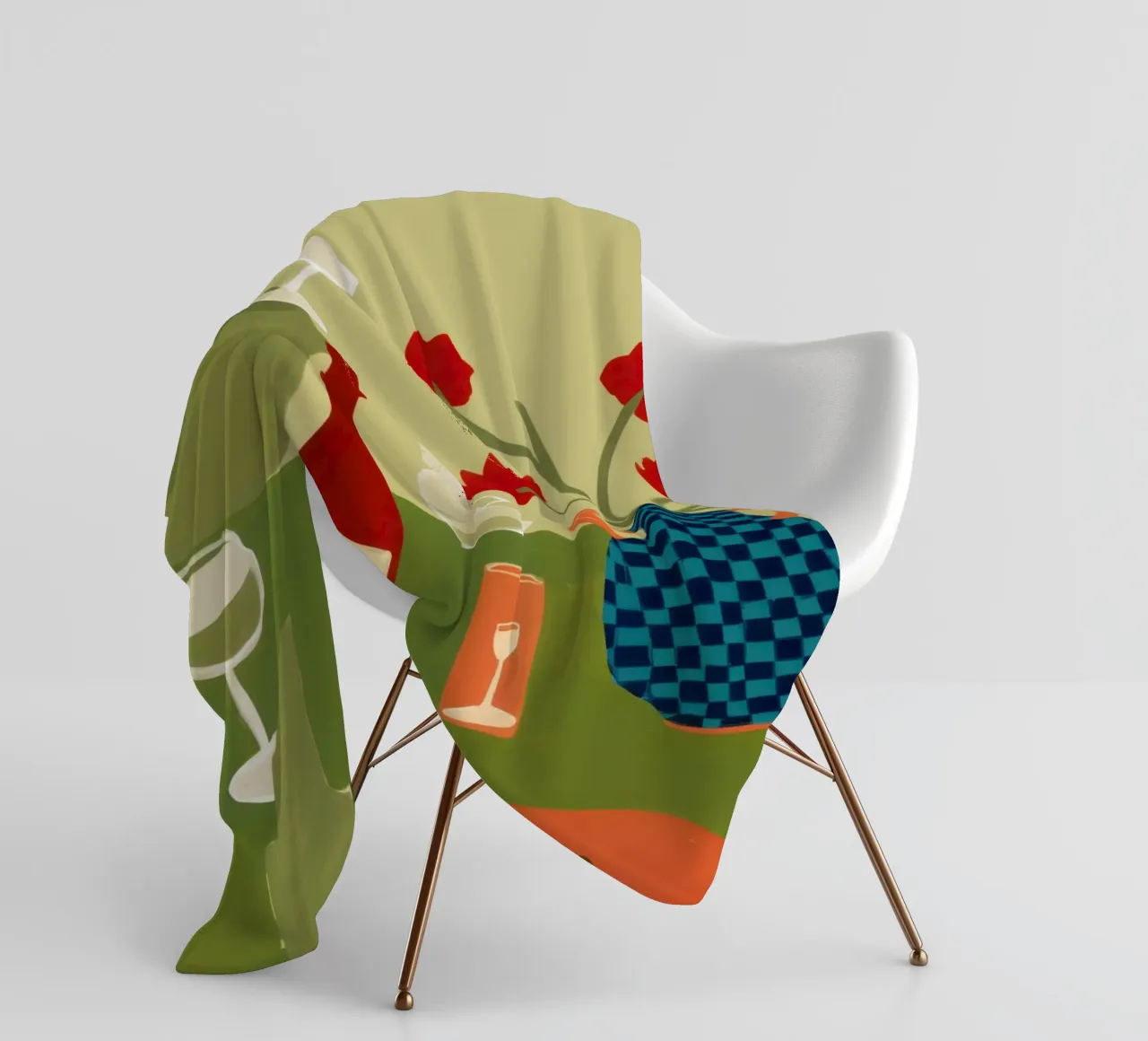 Abstraktes Mohn-Rendezvous Fleecedecke von Bring Haven