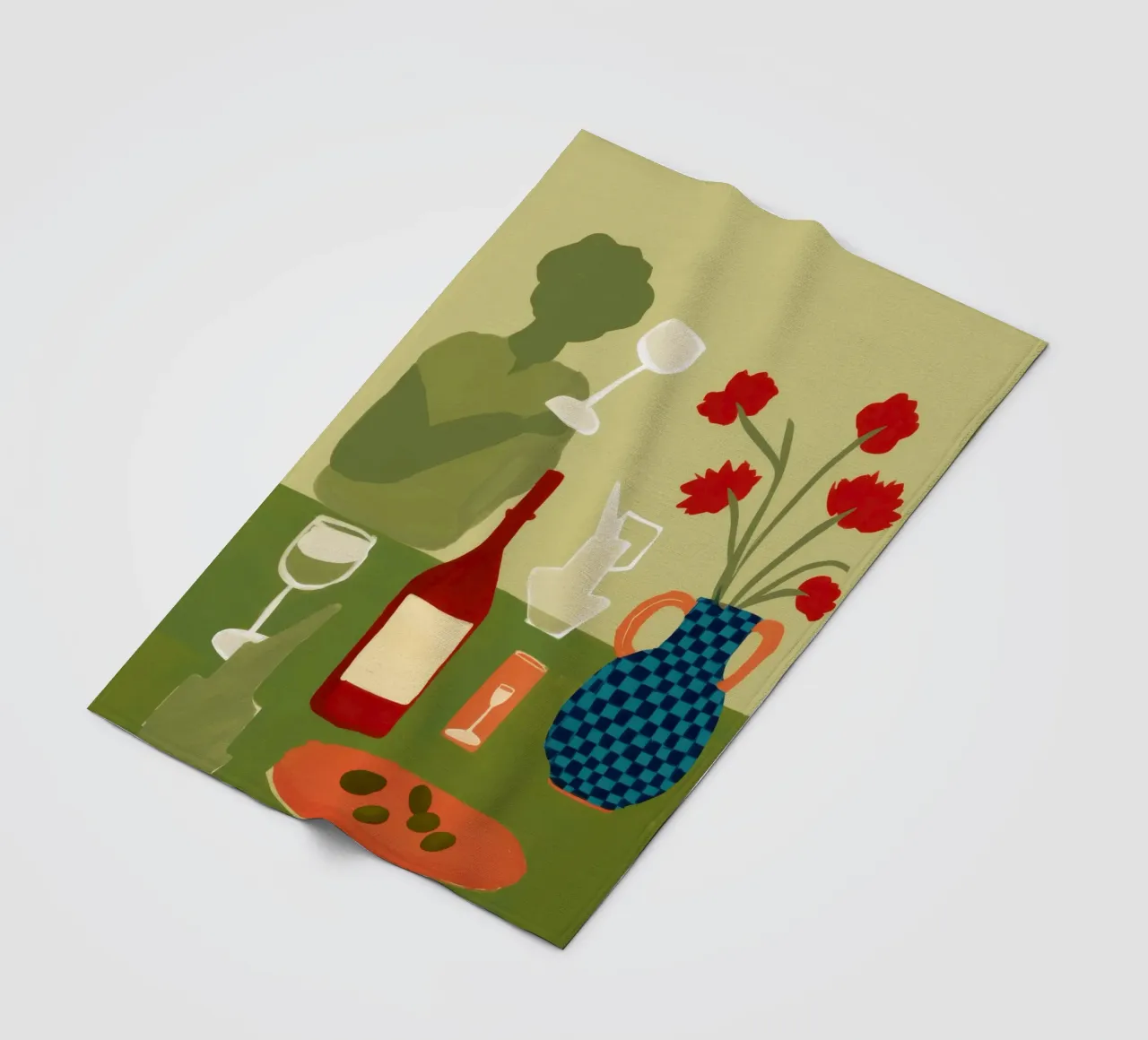 Abstraktes Mohn-Rendezvous Fleecedecke von Bring Haven