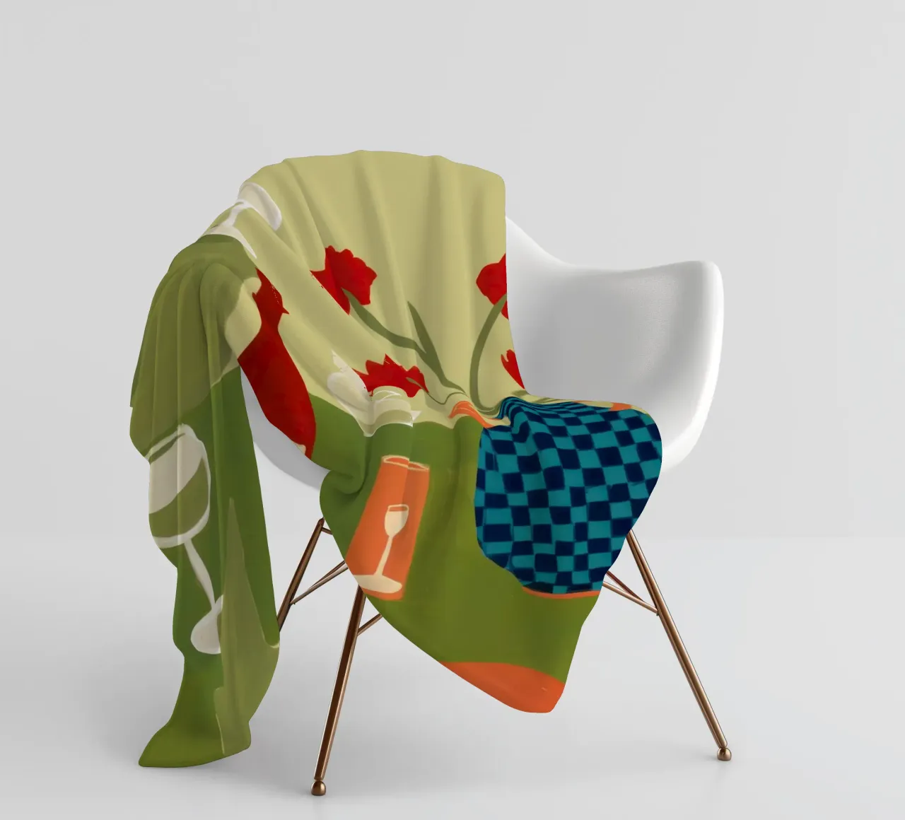 Abstraktes Mohn-Rendezvous Fleecedecke von Bring Haven