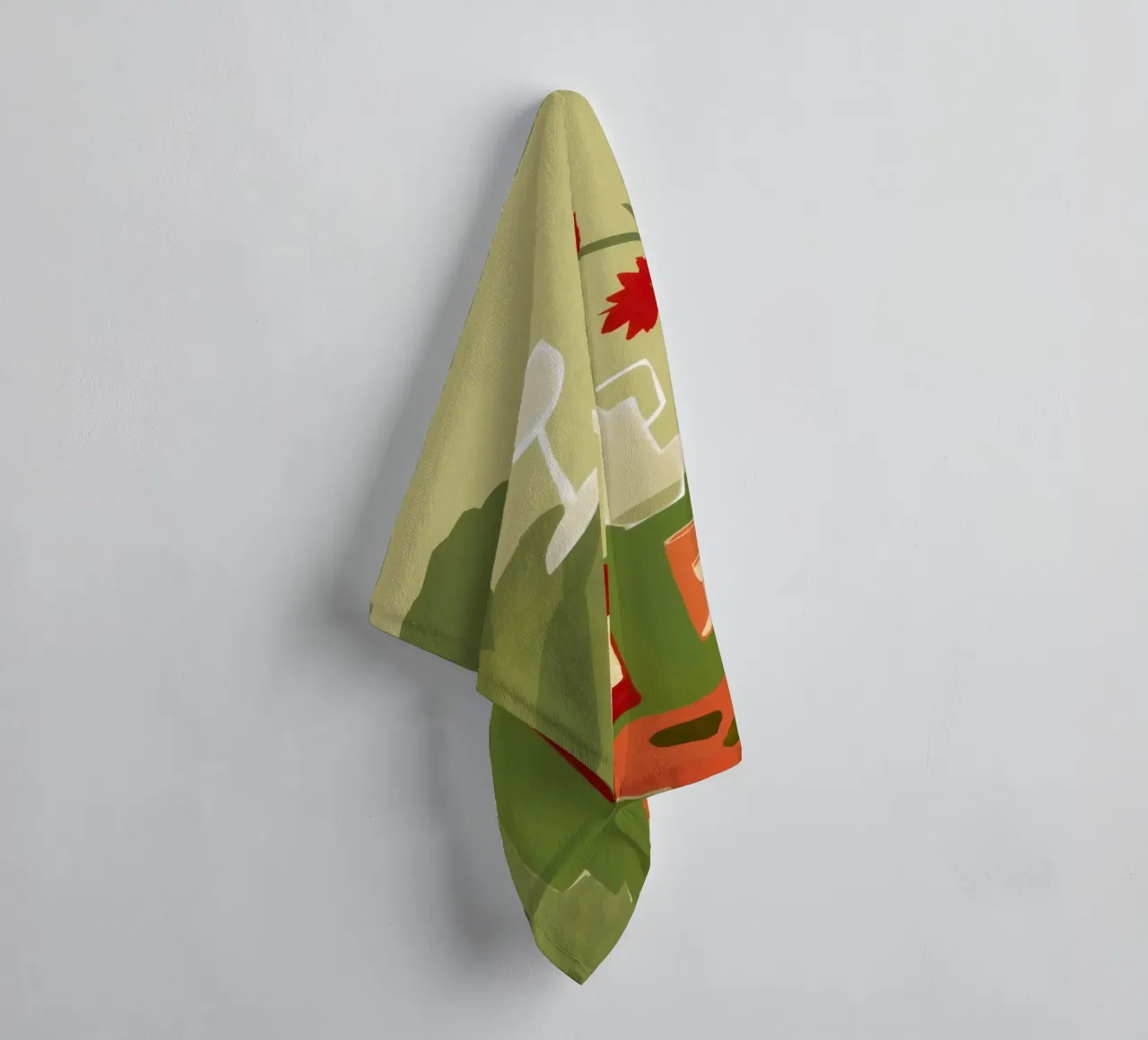 Abstract Poppy Rendezvous towel by Bring Haven