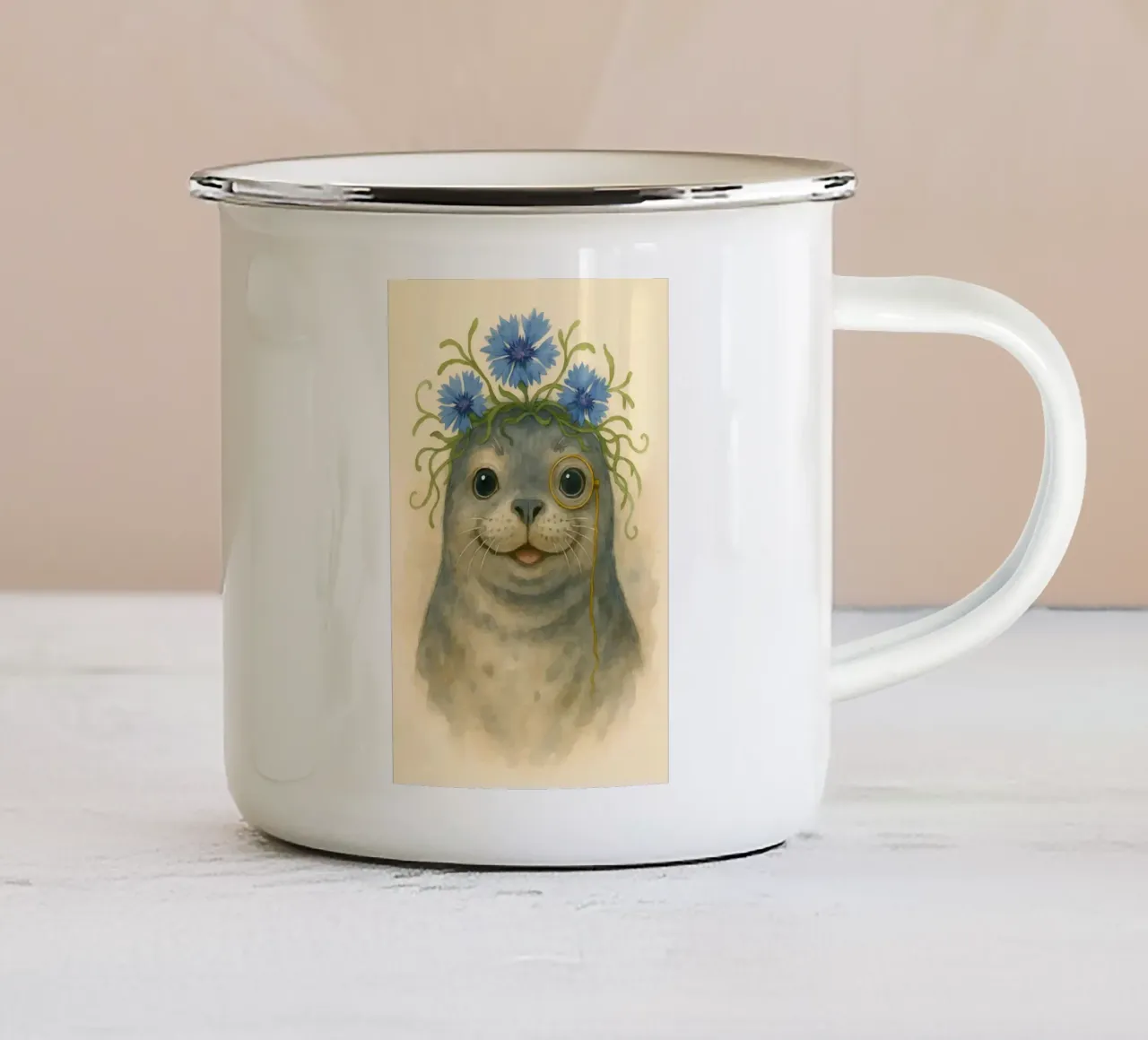 Il sigillo del gentiluomo tazza in smalto da Graceful Desine