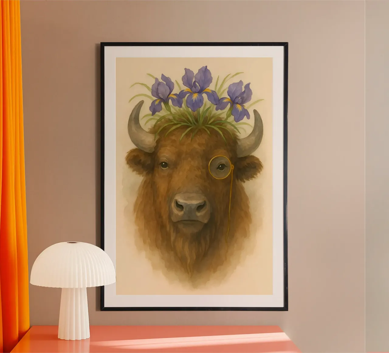 Il nobile bisonte di Iris Hill poster da Graceful Desine