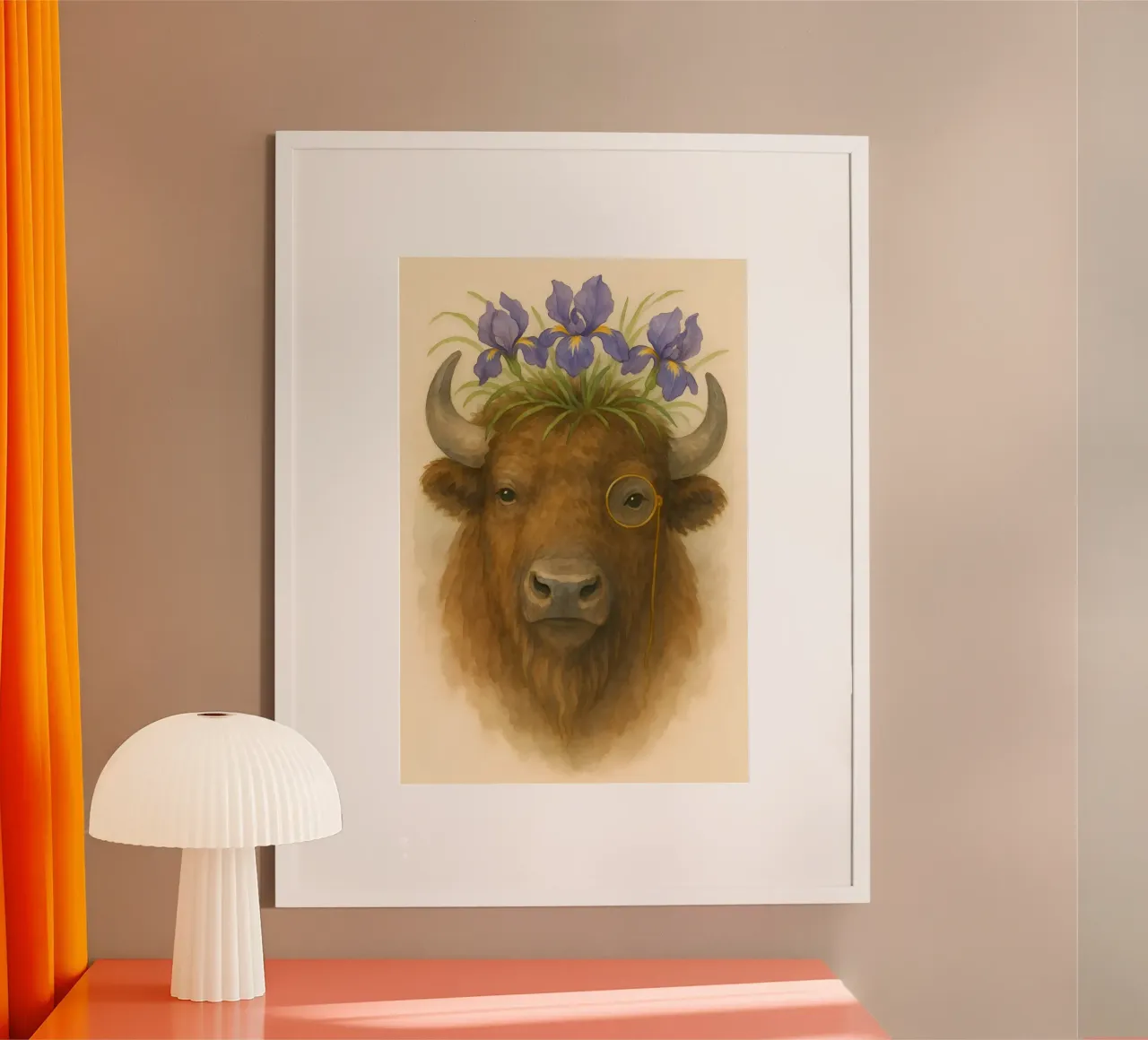 Il nobile bisonte di Iris Hill poster da Graceful Desine