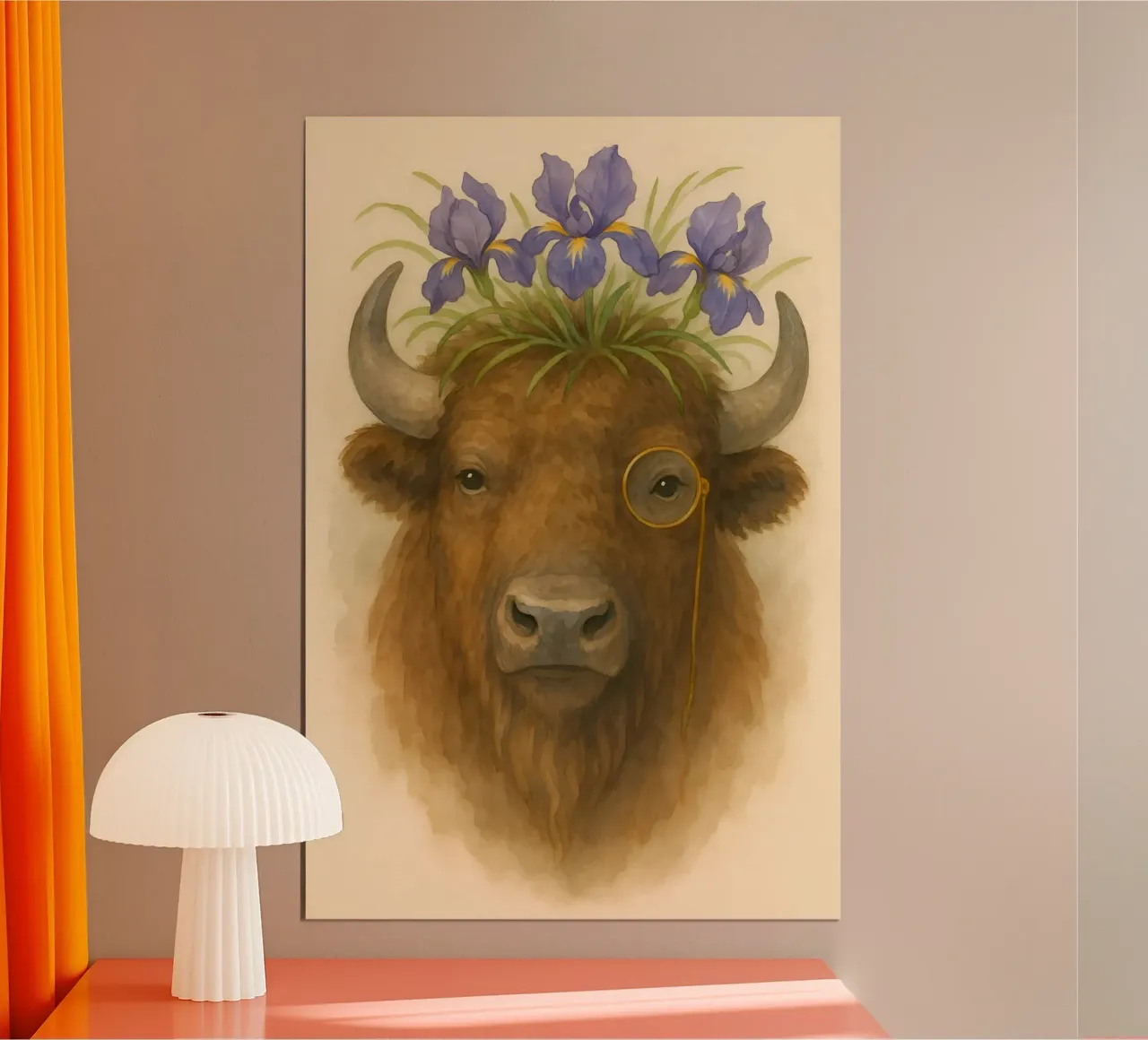 Il nobile bisonte di Iris Hill poster da Graceful Desine