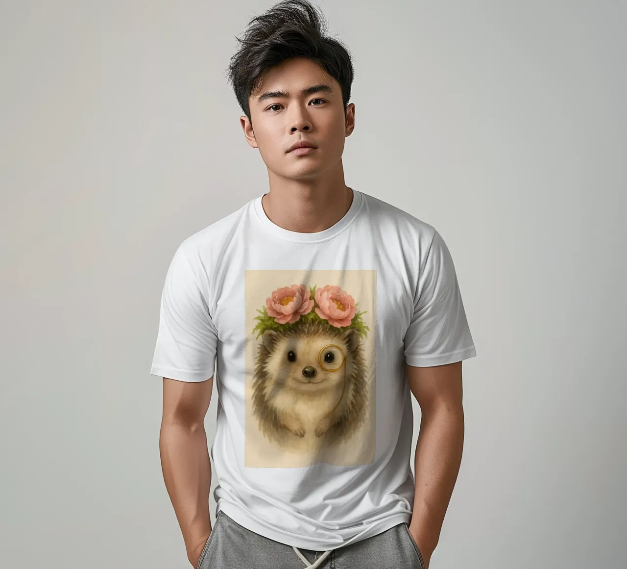Il maiale Sir Snuggle in fiore t-shirt da Graceful Desine