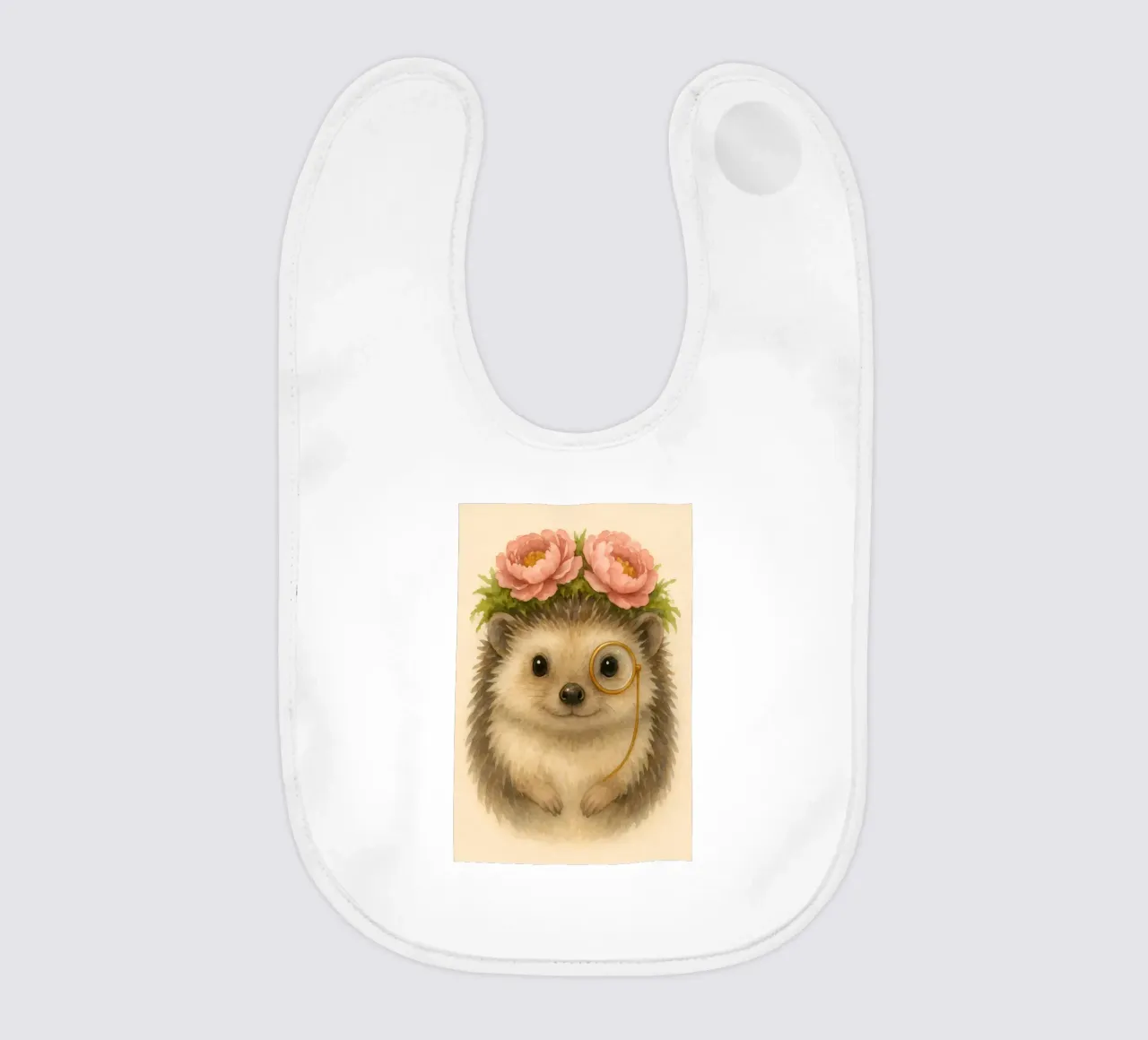 Sir Snuggle hog in Bloom Babylätzchen von Graceful Desine