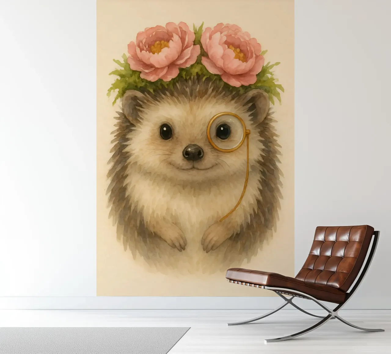 Sir Snuggle hog in Bloom photo wallpaper by Graceful Desine