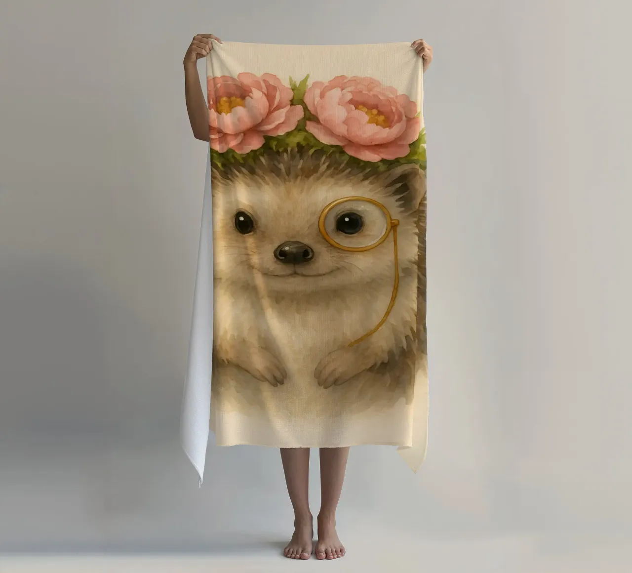 Il maiale Sir Snuggle in fiore telo mare da Graceful Desine
