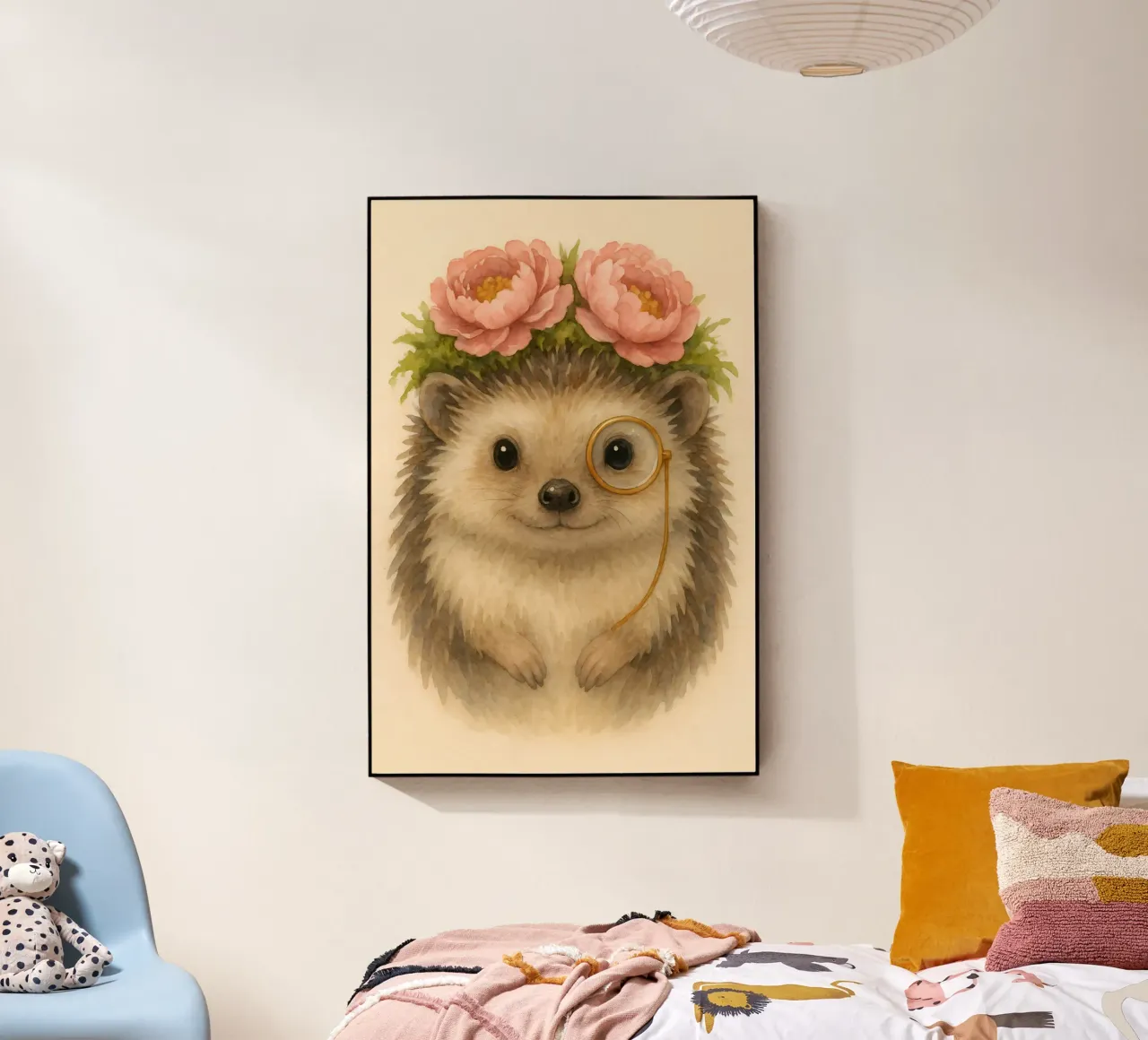Il maiale Sir Snuggle in fiore plexiglass da Graceful Desine