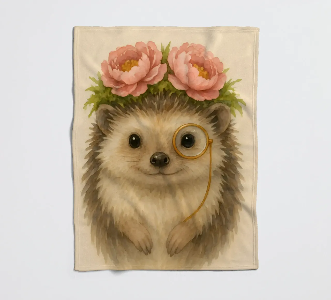 Il maiale Sir Snuggle in fiore coperta in pile da Graceful Desine