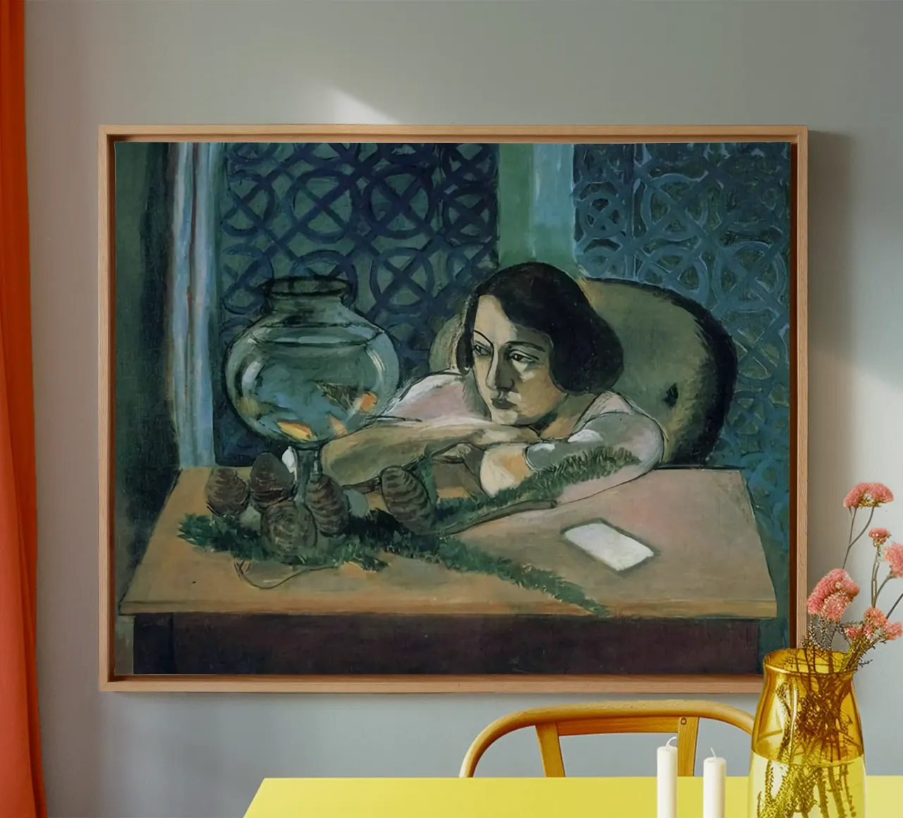 Henri Matisse - Donna sola tela con Cornice a cassetta da DODOLAN STORE