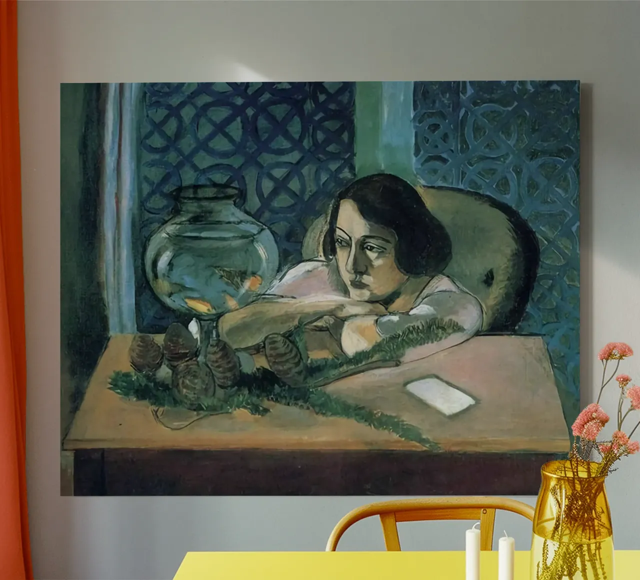 Henri Matisse - Donna sola tela con Cornice a cassetta da DODOLAN STORE