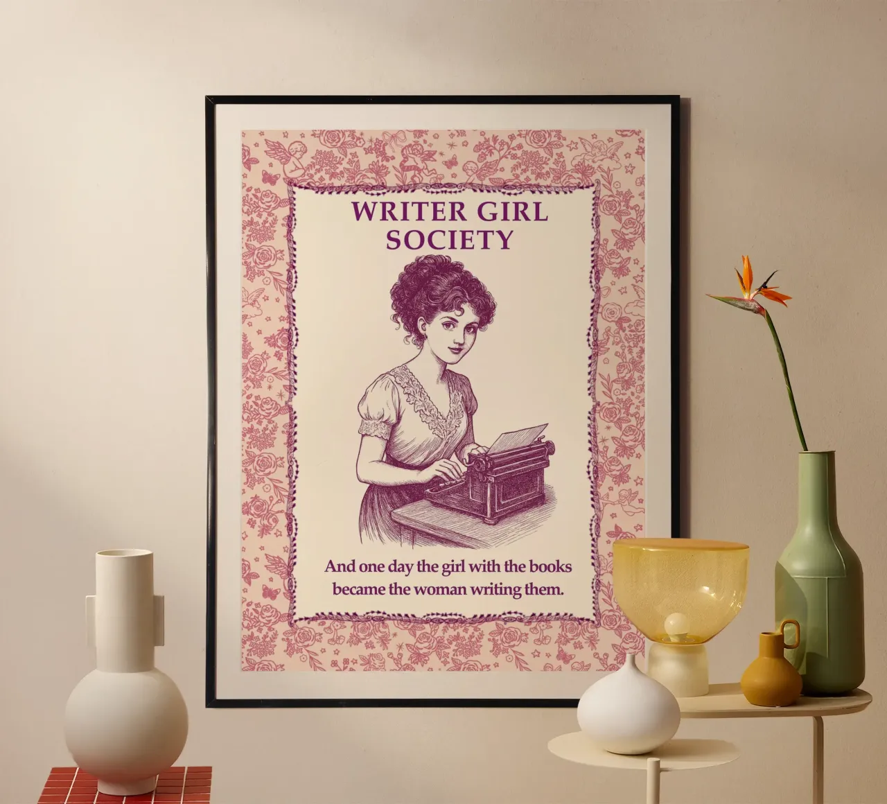 Ragazza scrittrice Società - Ragazza che scrive poster da Taika Tori Art
