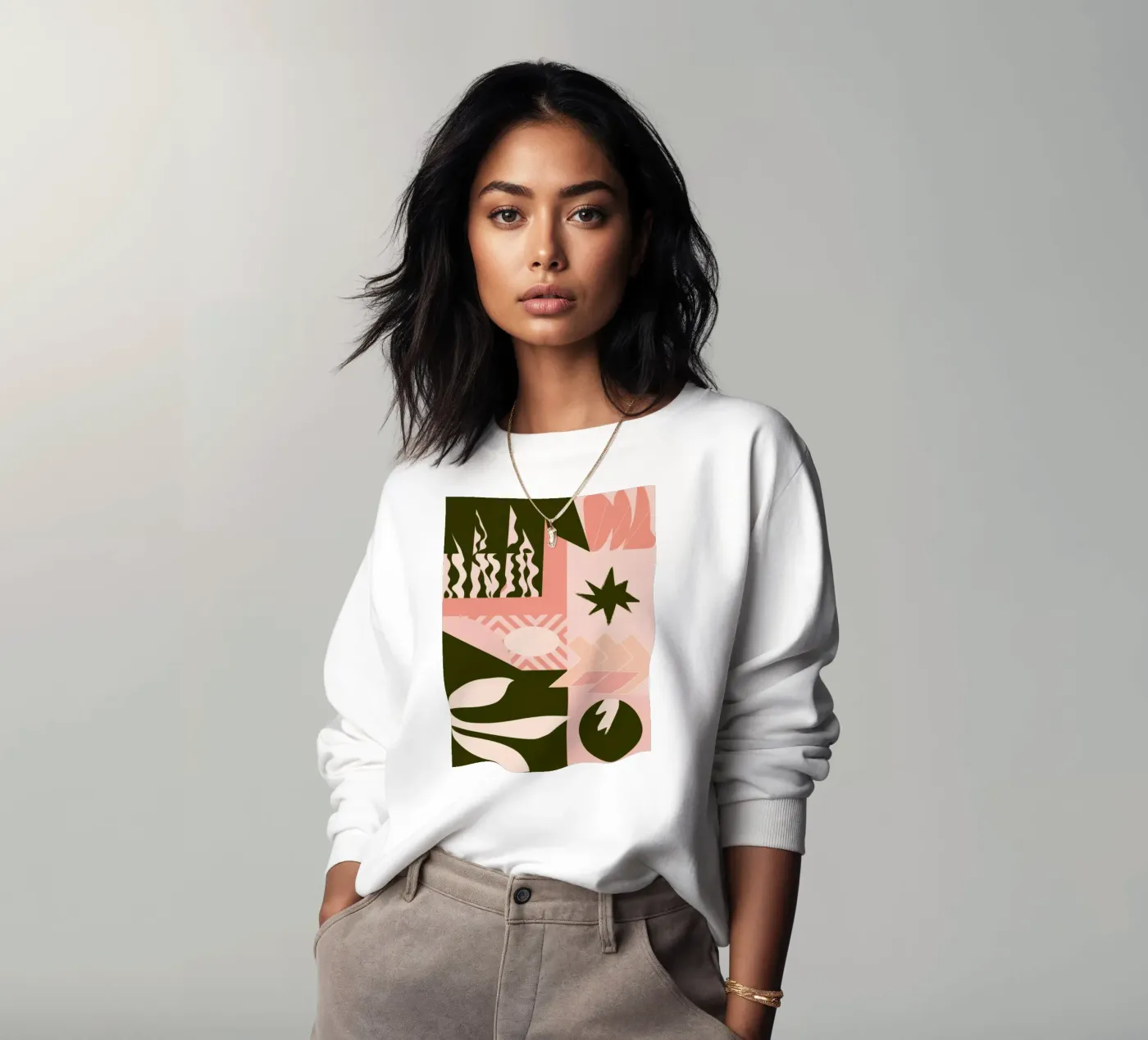 Patchwork à motif bohème sweat de Bring Haven