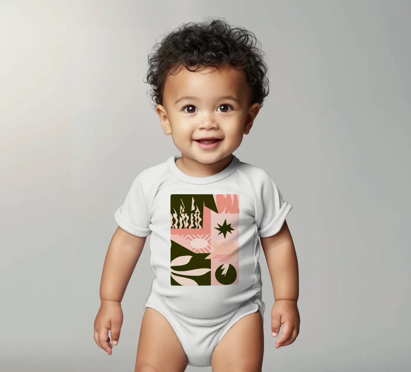 Bohème-Muster Patchwork Kurzarm Babybody von Bring Haven