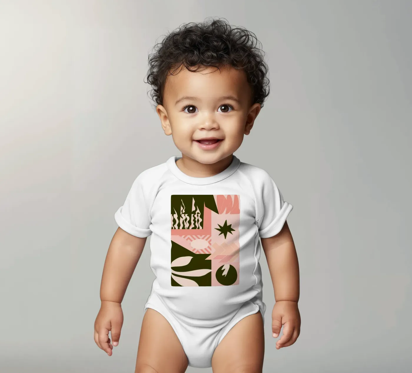 Bohème-Muster Patchwork Kurzarm Babybody von Bring Haven