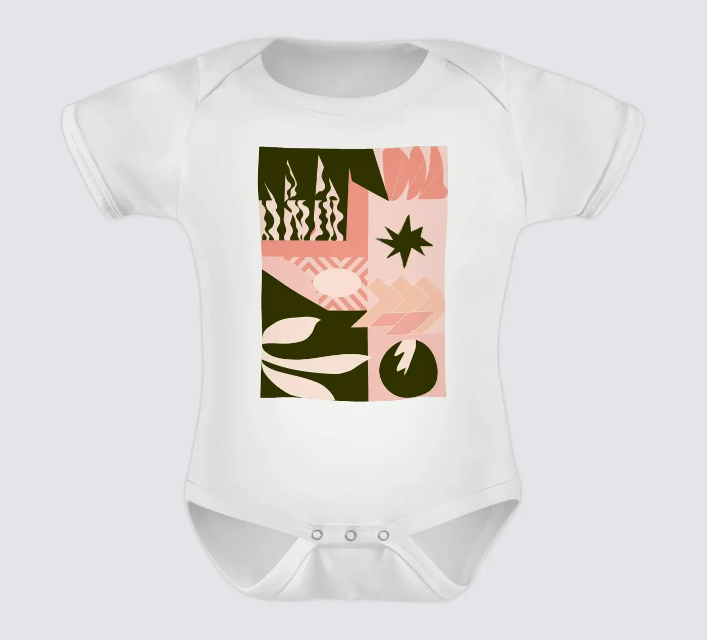 Bohème-Muster Patchwork Kurzarm Babybody von Bring Haven