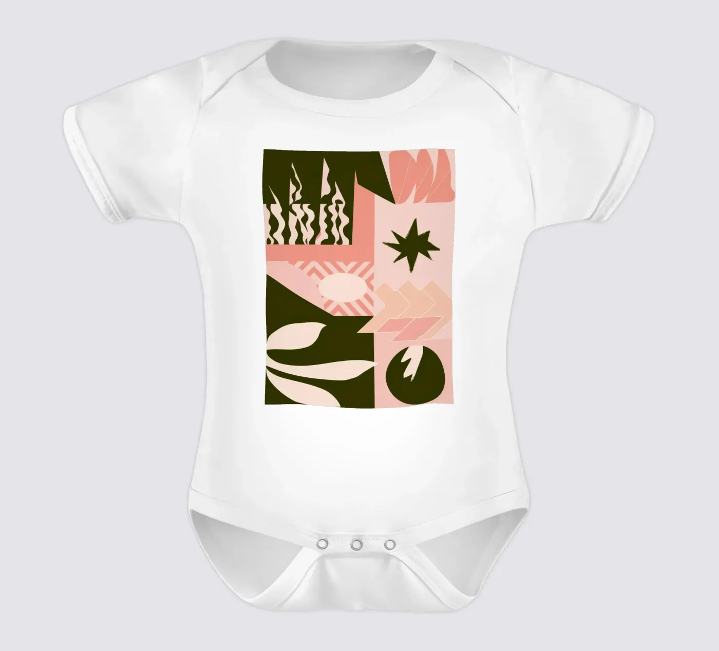 Bohème-Muster Patchwork Kurzarm Babybody von Bring Haven