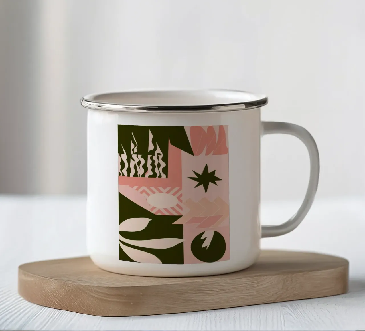 Patchwork con motivo bohémien tazza in smalto da Bring Haven