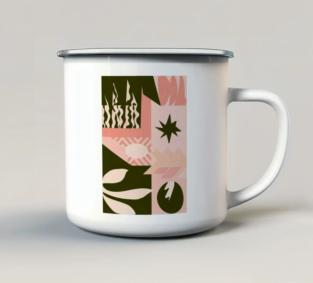 Patchwork con motivo bohémien tazza in smalto da Bring Haven