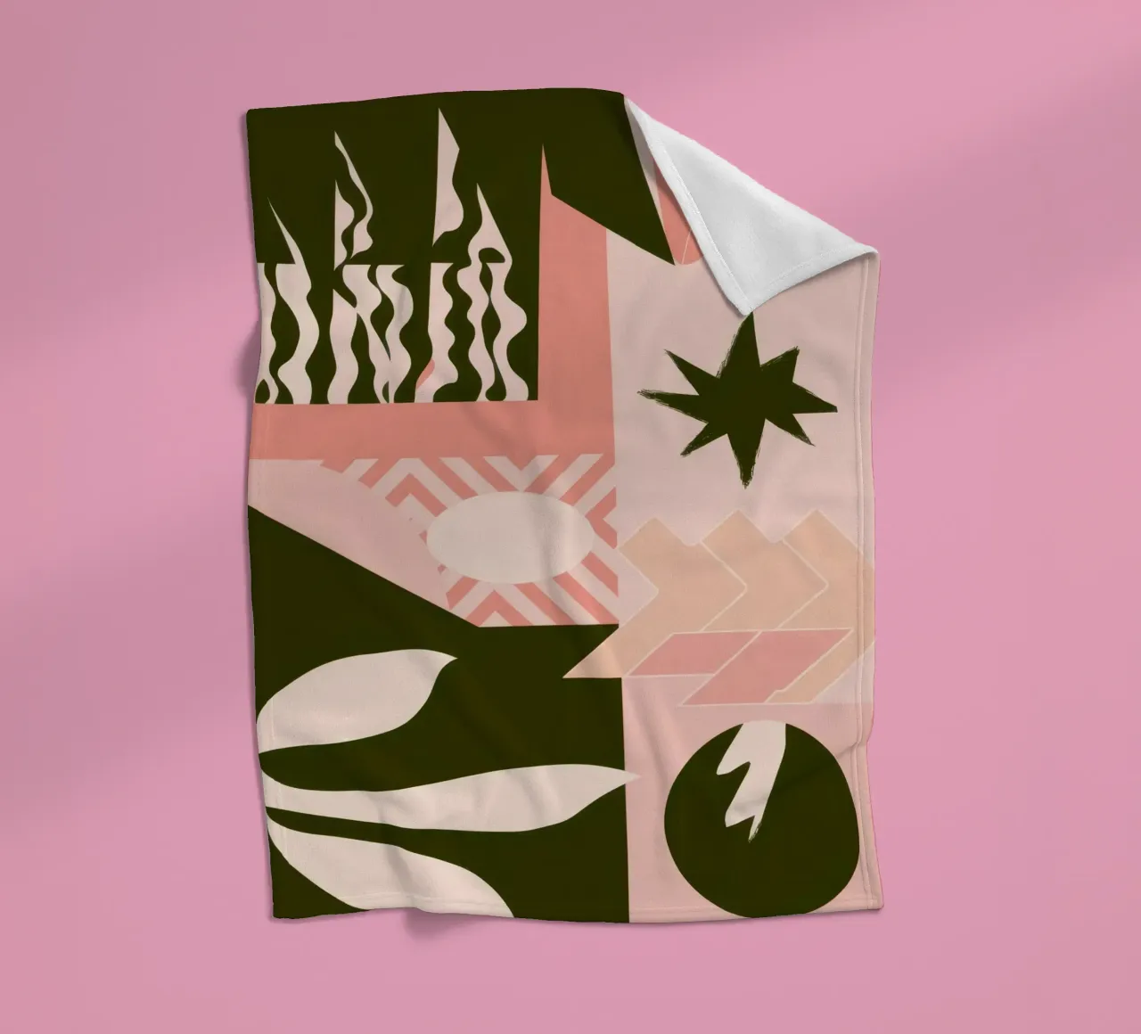 Patchwork con motivo bohémien coperta in pile da Bring Haven