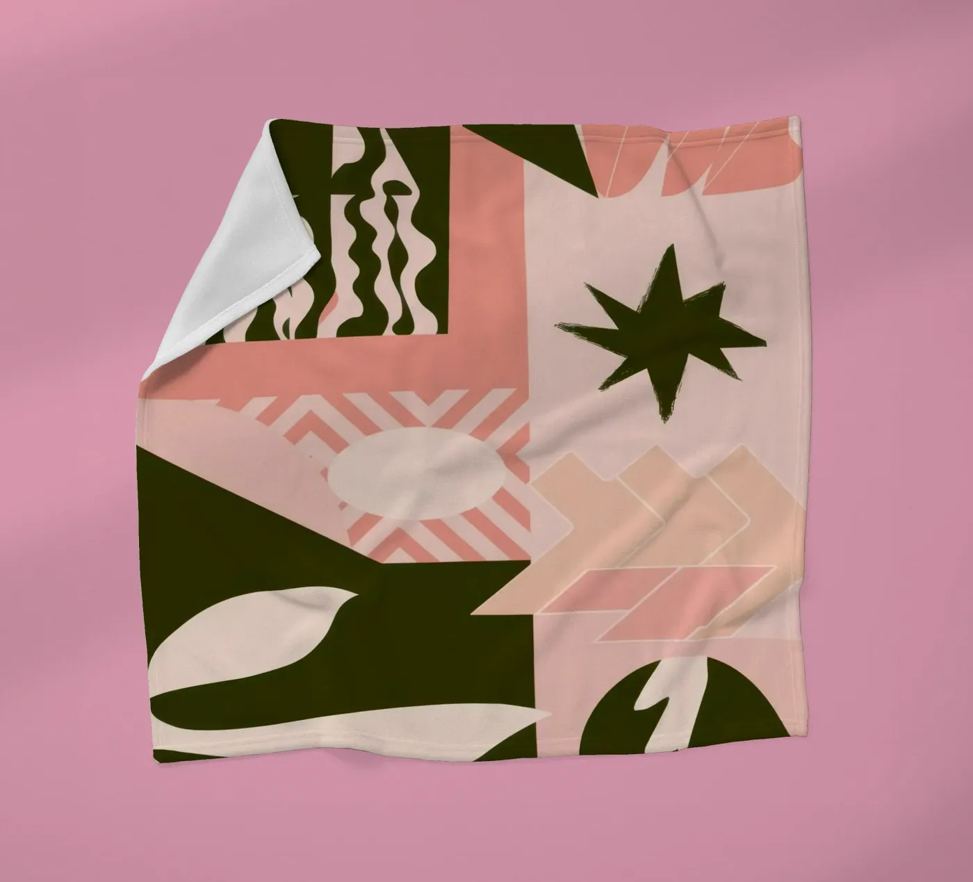 Bohemian Pattern Patchwork Fleecedecke von Bring Haven