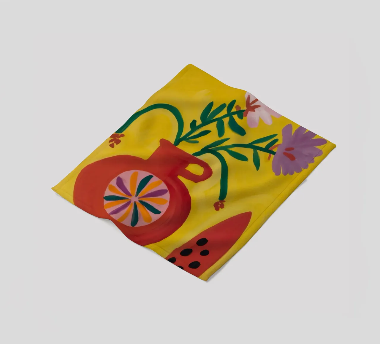 Composizione floreale fauvista coperta in pile da Bring Haven