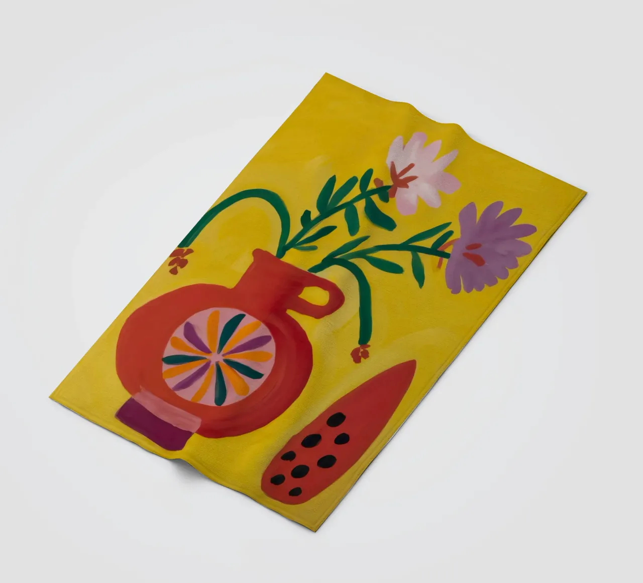 Composizione floreale fauvista coperta in pile da Bring Haven