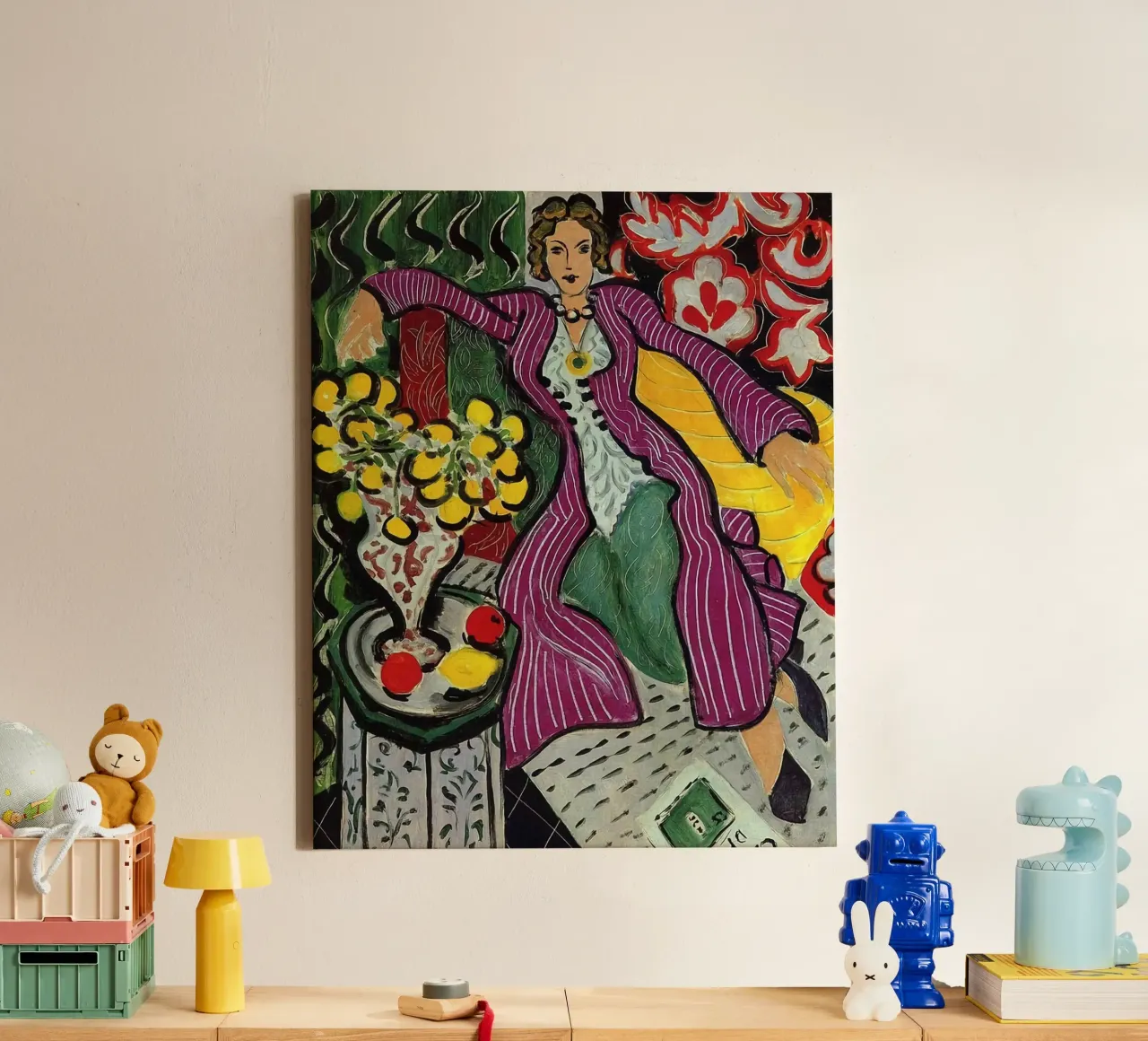 Henri Matisse - Ontspannen zittende vrouw canvas met Baklijst van DODOLAN STORE