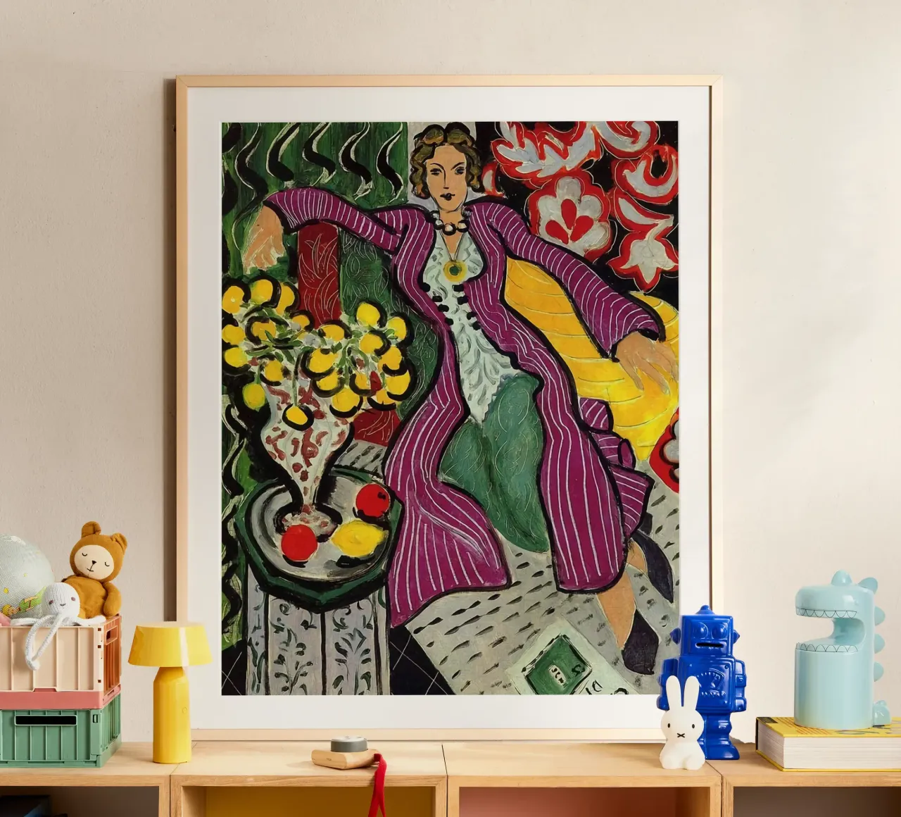Henri Matisse - Donna seduta che si rilassa poster con telaio in plastica da DODOLAN STORE