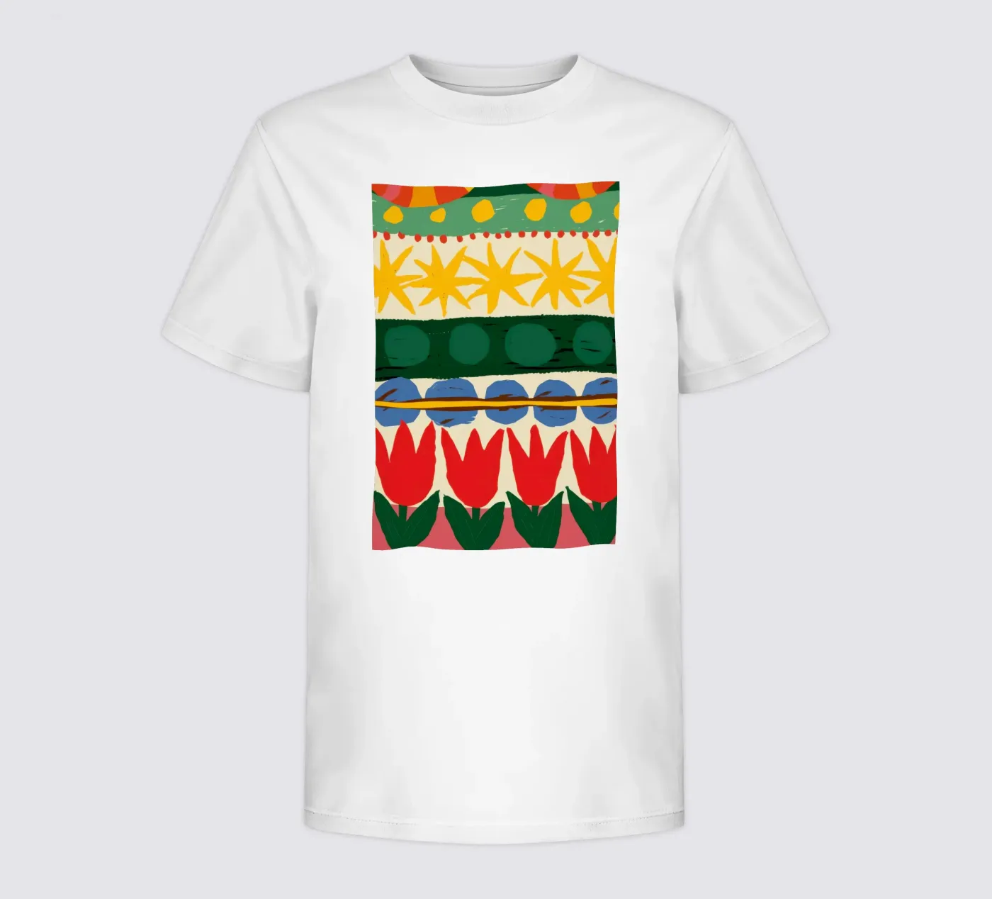 Folklore Tulip Pattern t-shirt bambini da Bring Haven