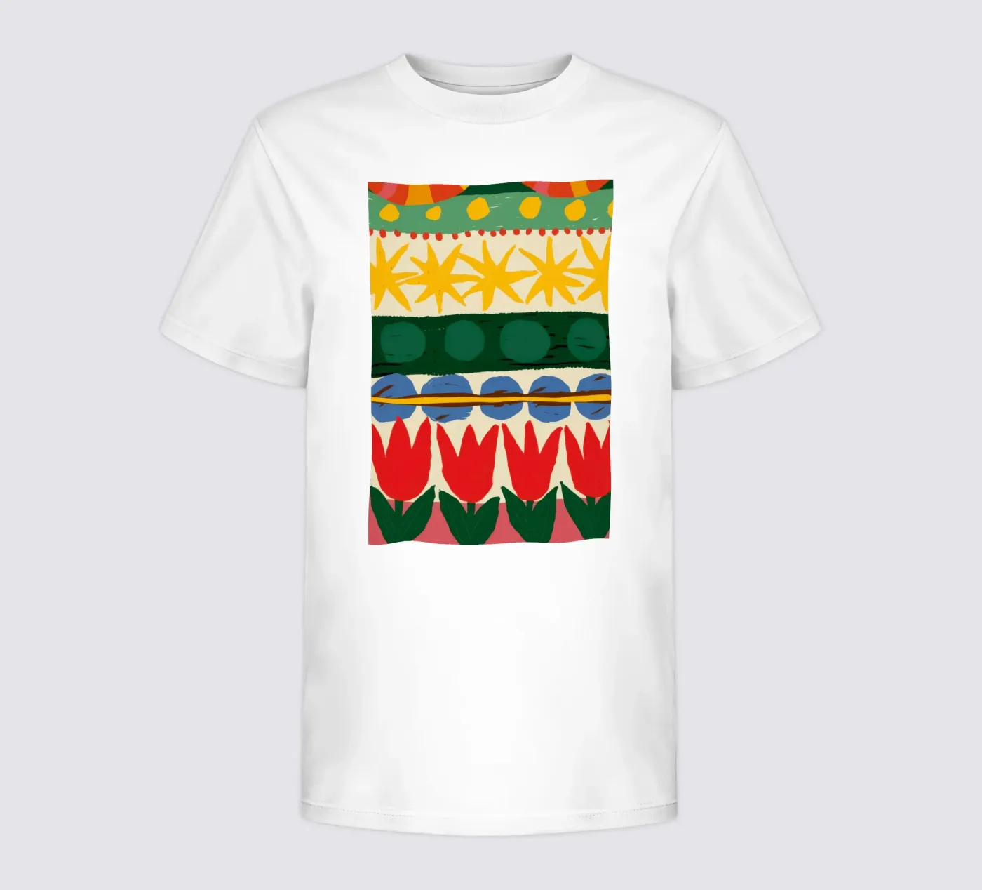 Folklore Tulip Pattern t-shirt bambini da Bring Haven