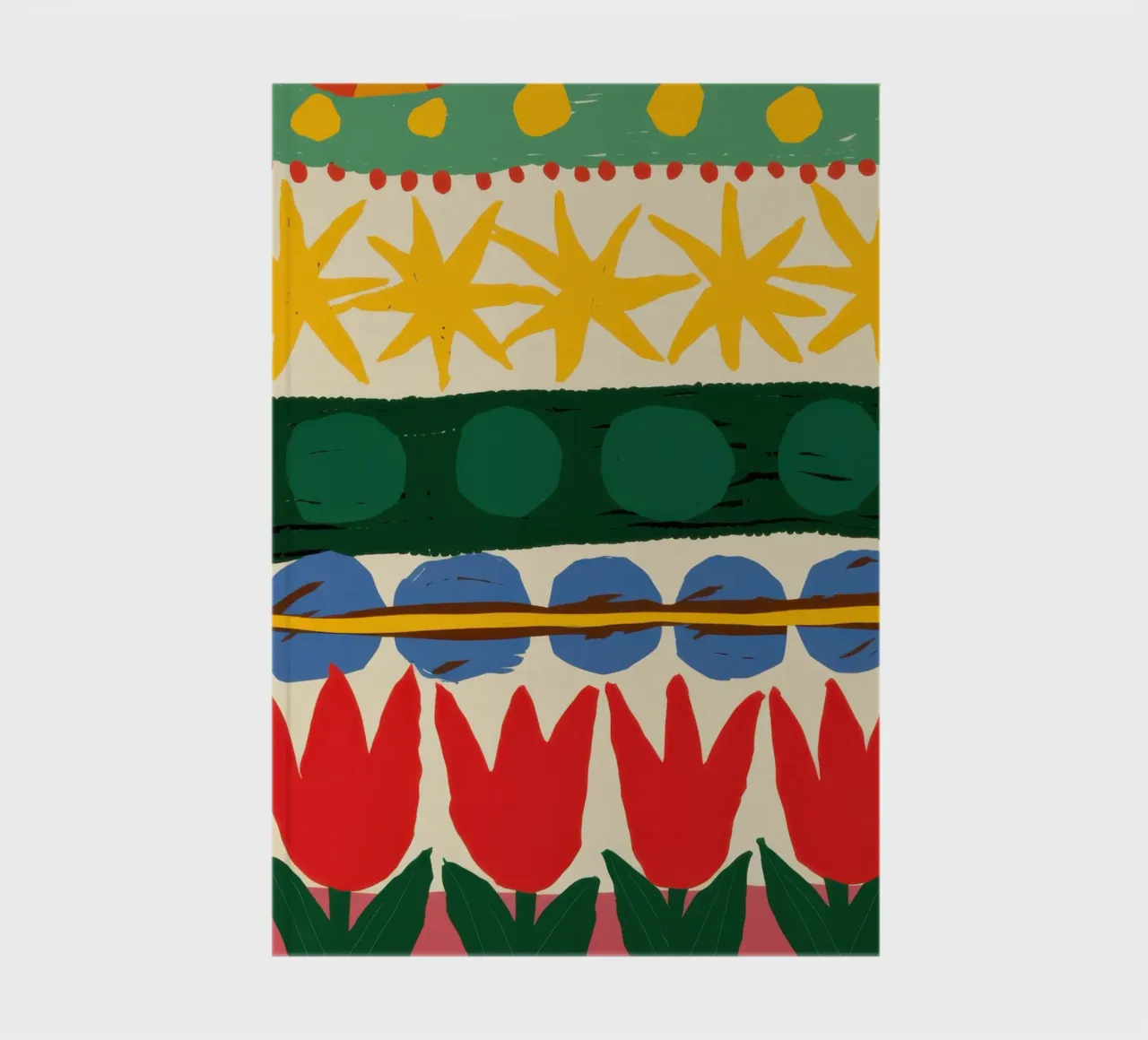 Folklore Tulip Pattern notebook by Bring Haven